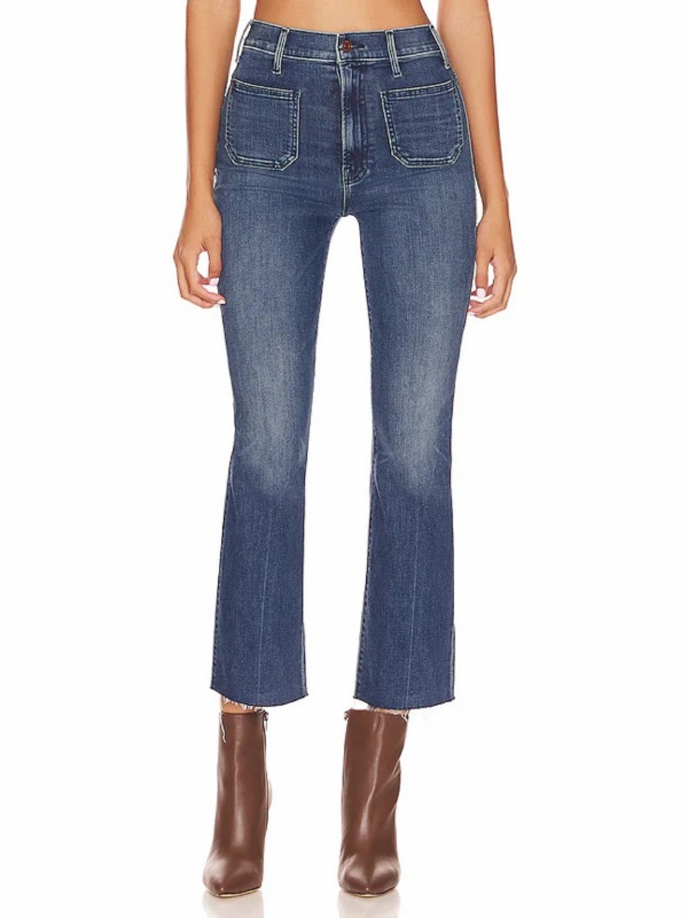 Mother Hustler Patch Pocket Ankle Fray in Out For The Evening Womens Size 28